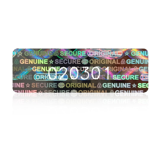 180pcs Tamper Proof Hologram Stickers Security Seal Genuine Warranty Void Label Tamper evident Seal Unique Serial Number (1.2x0.4inch) 180pcs