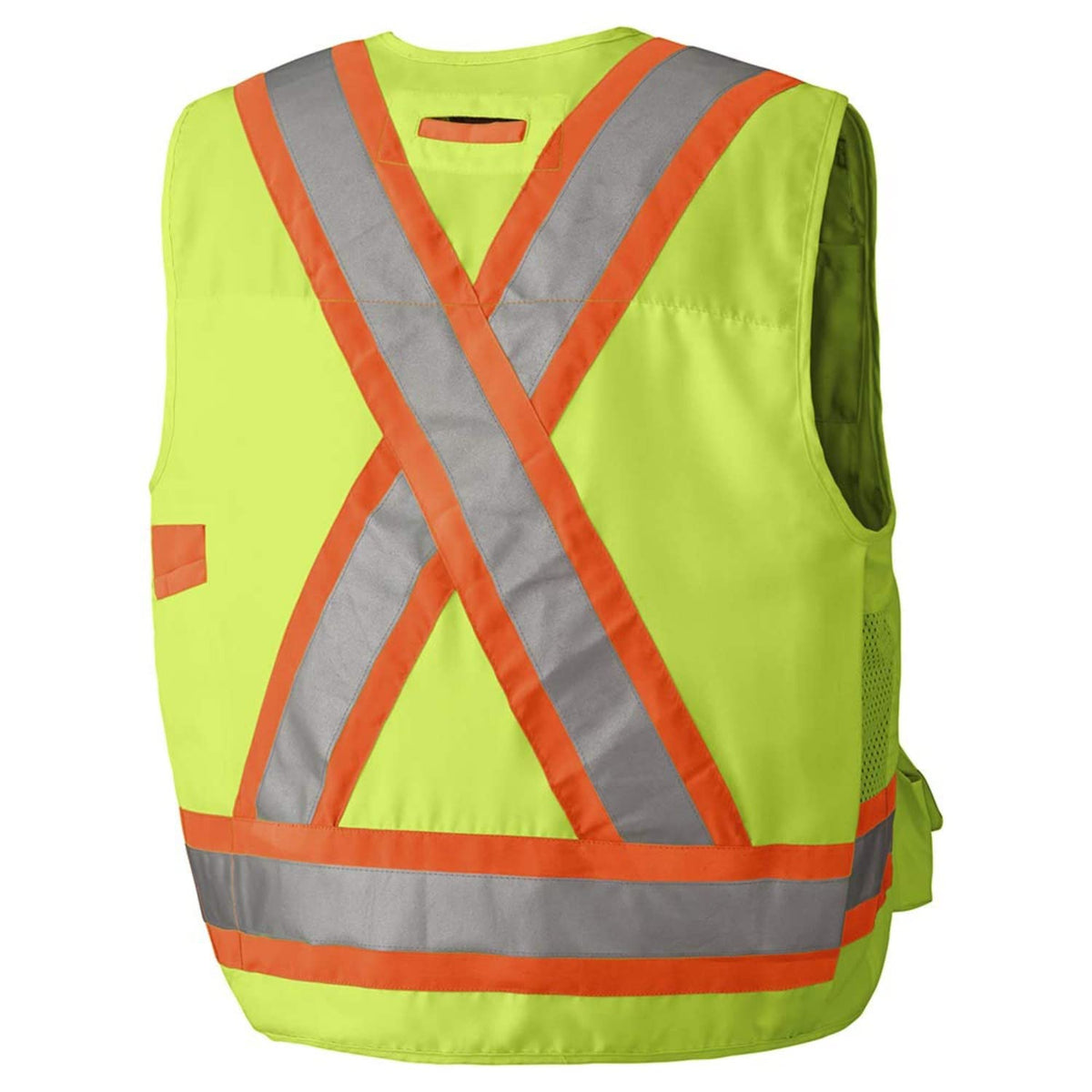 Pioneer Hi Vis Surveyor's Safety Vest - Engineer Style - Breathable Mesh & Reflective Tape - 7 Pockets - Hi Vis Yellow/Green Medium