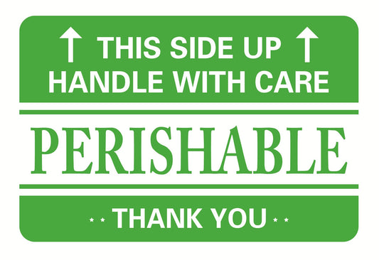 Perishable Sticker for Shipping,2x3 inch 200pcs Green Perishable Sticker for Shipping