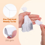 3000Pcs White Price Tags with String 1.77 X 1.1 in String Tags, 250 GSM