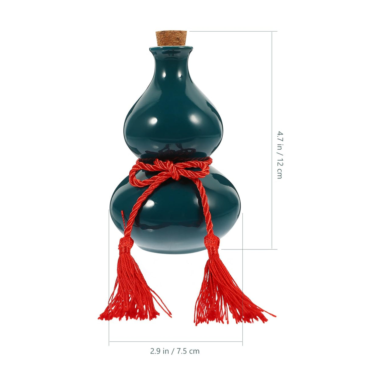 Angoily Gourd Wine Bottle Sealed Wine Jar Storage Holder and Liquor Container Bottle with Stopper for Home Bar Restaurant Hotel and Entertaining Lightweight 4.72 X 2.95 X 2.95 in