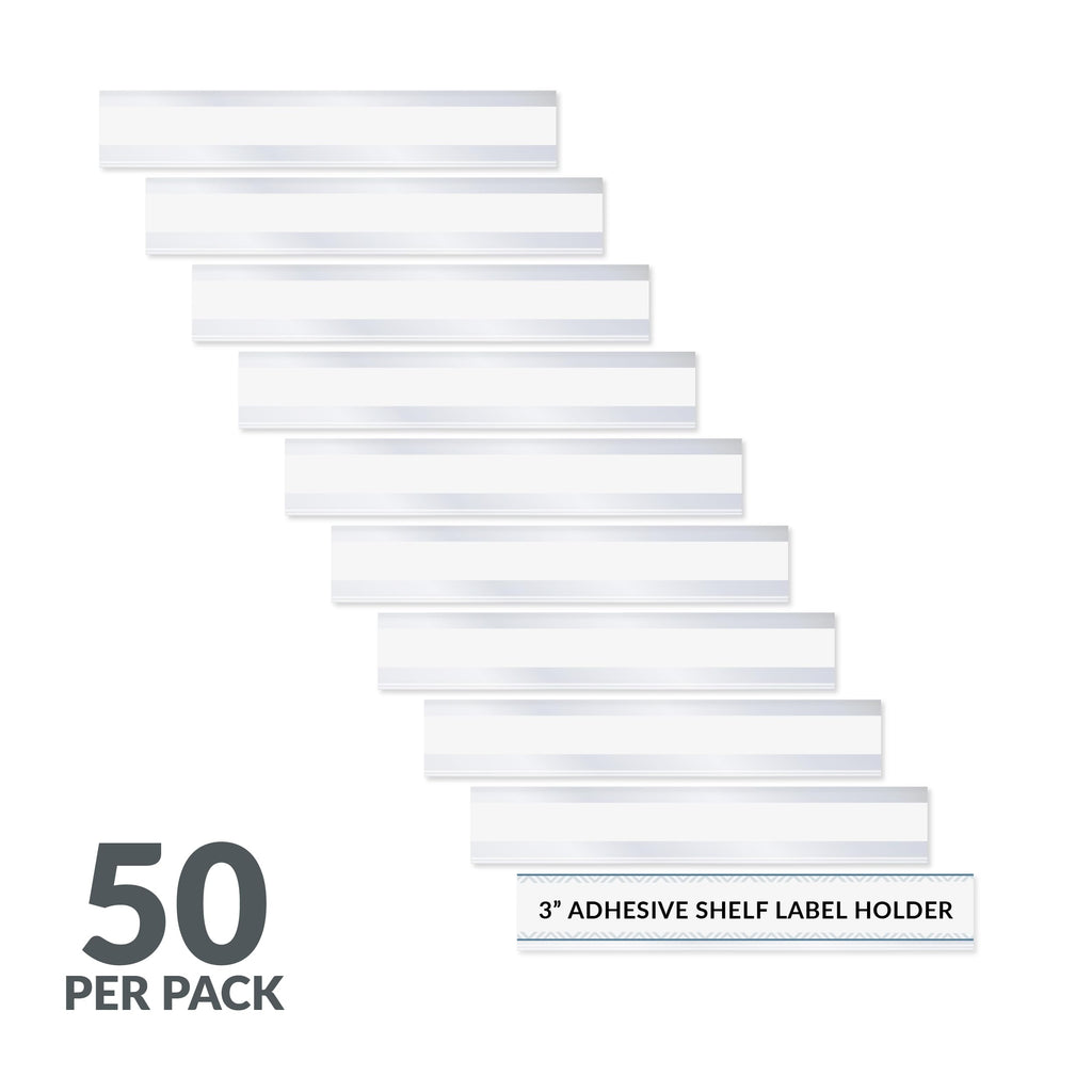 C-Line Self-Adhesive Label Holders, 1/2 x 3, Clear, 50 Pack (87607) 1/2 x 3-Inch