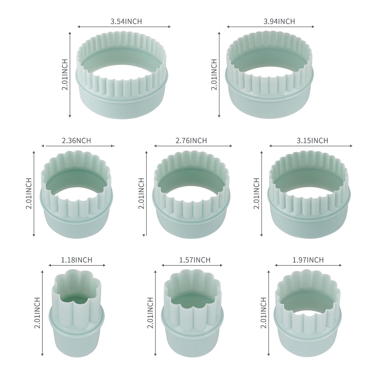 Plus tard 16-Piece Pyrex Bowl Stacker Rings, 2 Display Sets