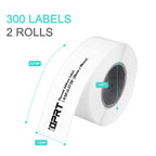 iDPRT thermal mailing address labels on rolls, 30mm x 90mm, with barcode and QR code printing, compatible with Dymo and Zebra printers