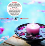 Waterproof candle warning labels on a roll for soy wax candle jars, made by Pop Resin, includes 500 safety sticker decals.