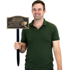SmartSign “Private Property - This Property Has Video Surveillance” GardenBoss Statement Plaque | 5.75" x 9.5" Aluminum Plaque with 18" Black Lawn Stake, Made in USA Private Property - This Property Has Video Surveillance