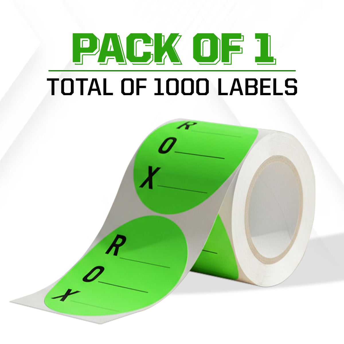 ROX Received Opened Expires Labels - 1.5 Inch Round Inventory Stickers, 1000 Labels Per Roll for Containers, Bottles,Jars, Canning & Storage