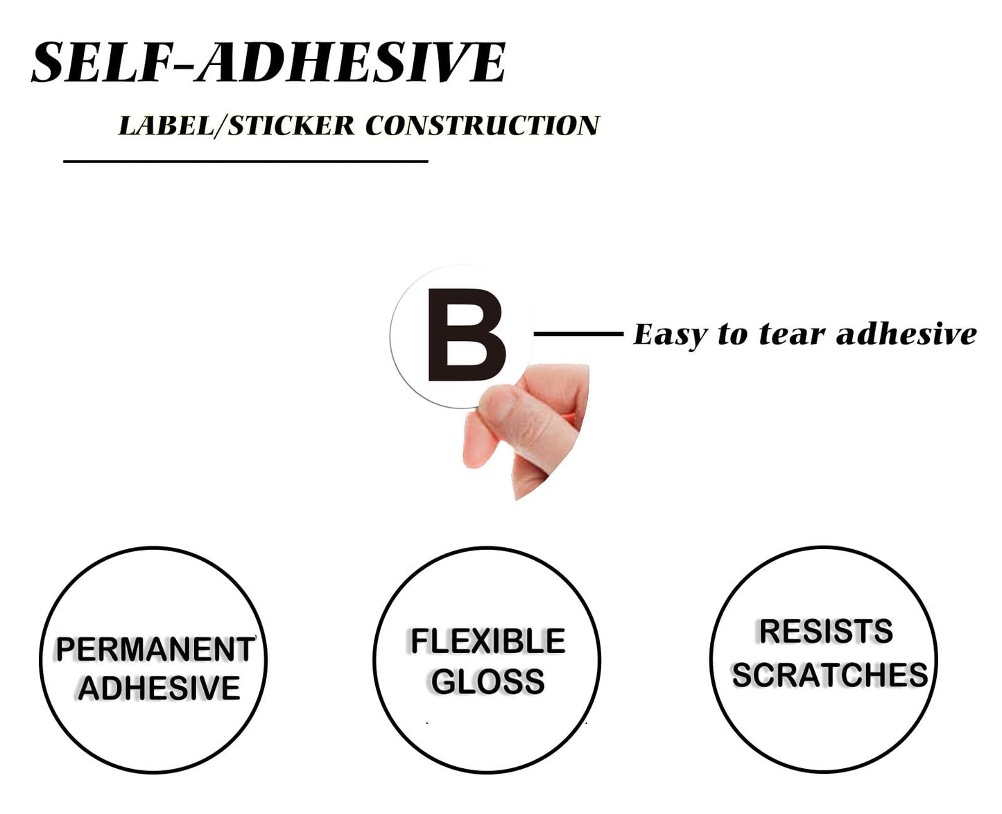 Letter B Inventory Labels 1 Inch Round Circle Dots Labels - Capital Letter b Stickers 500 Adhesive Stickers Black B 1 inch B