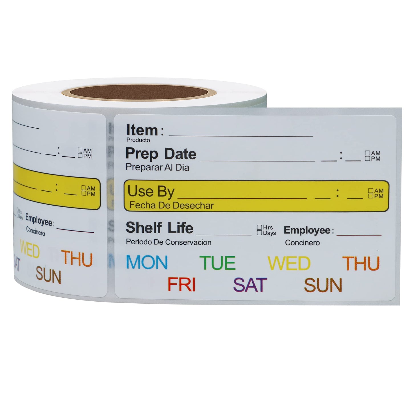 Hybsk 2 x 3 Inch Removable Freezer Food Labels- Easy Clean Leaves No Residue Food Storage Freezer Stickers Perfect for Reusable Containers 300 Stickers (Type 2) Type 2