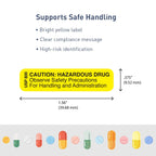 Apothecary Products Labels USP 800 Caution Hazardous Drugs Warning Labels Yellow (Caution: Hazardous Drugs)