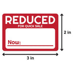 Reduced Price for Quick Sale Now, Write-in Sticker, 3" x 2", 300 Count 1 Roll