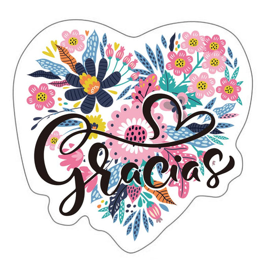 500pcs Large Spanish Gracias Stickers | Custom Shape Spanish Thank You Stickers for Party,Customers,Envelope 2 inches
