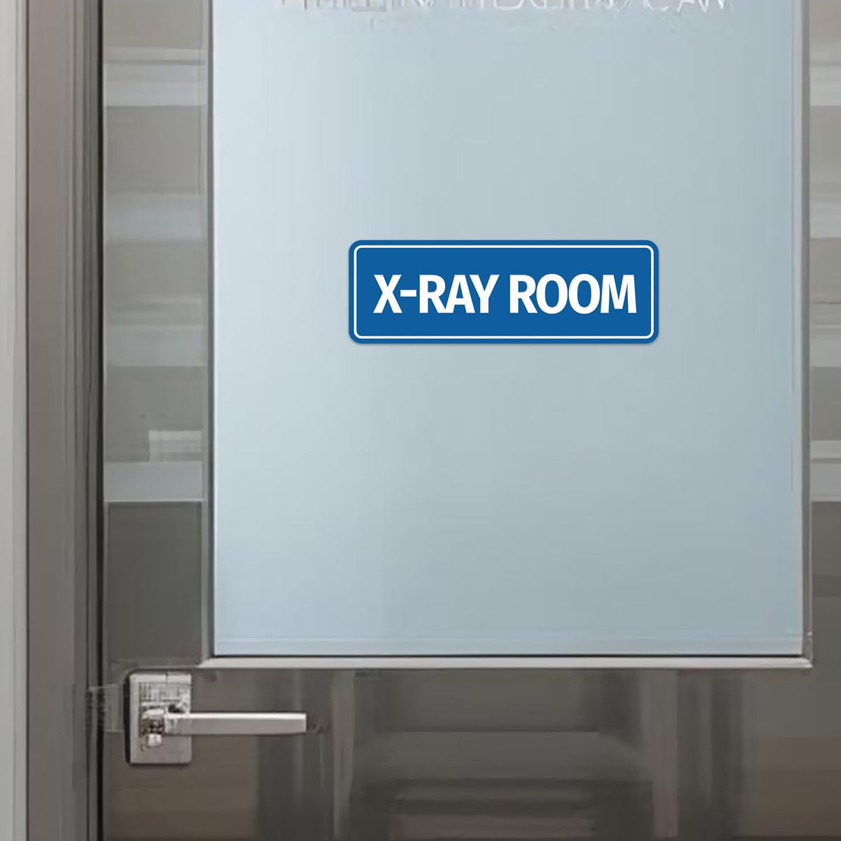 Standard X-Ray Room Sign (Brushed Silver) - Large Brushed Silver 3 x 9" - Large 1 Pack