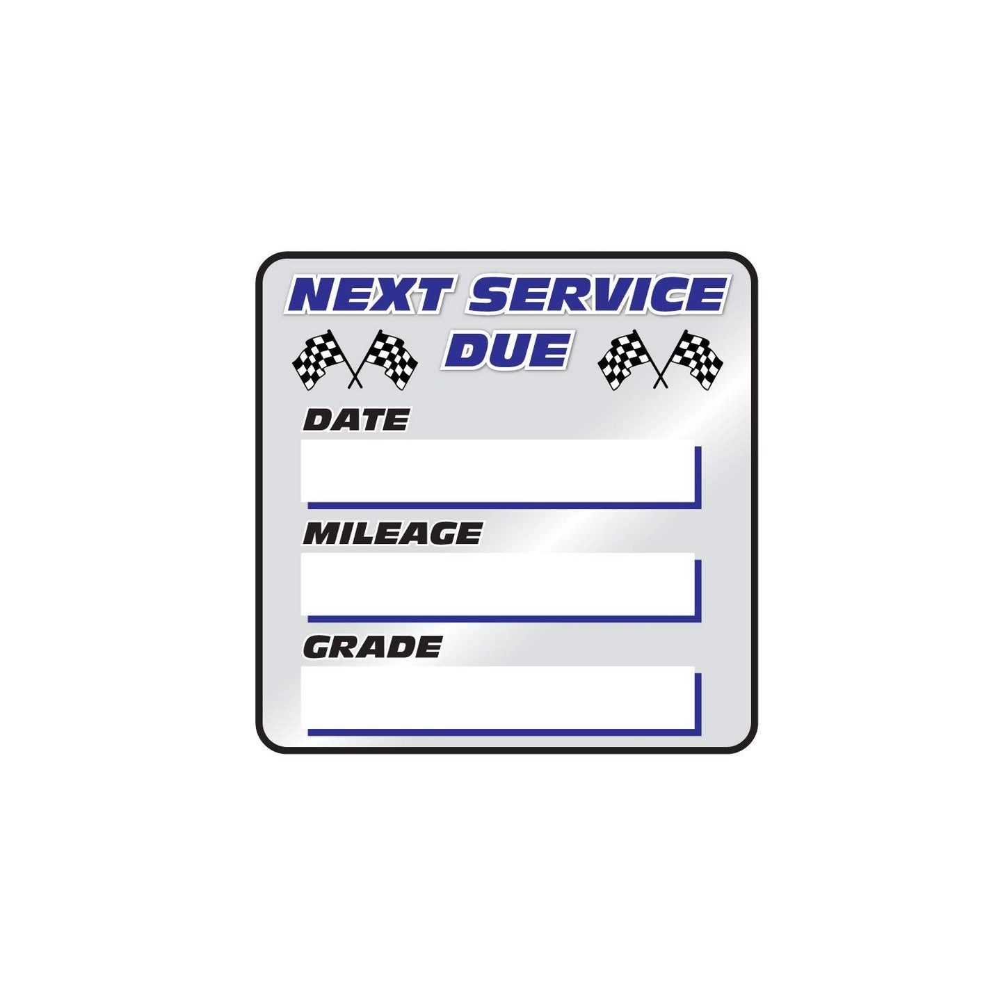 Checkered Flag Oil Change Service Reminder Stickers / 250 Clear Window Automotive Mechanic Maintenance Due Labels / 2" x 2" Square Auto Vehicle Repair Shop Sticker Reminders/Made in The USA 250 Oil Change Labels Racing Flags