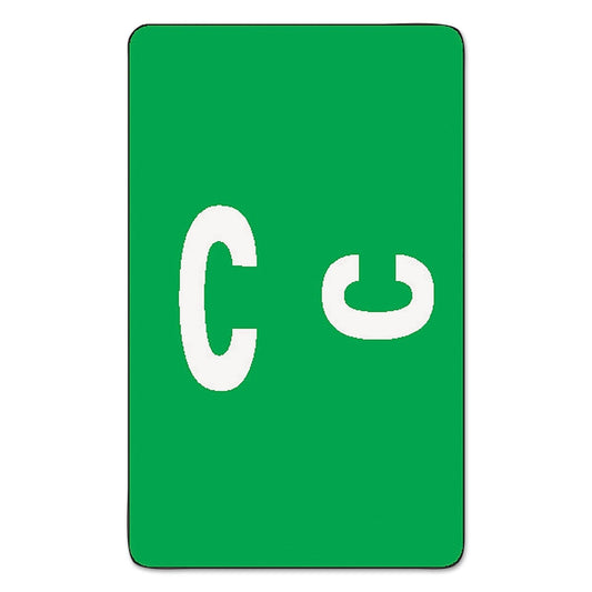 Smead AlphaZ ACCS Color-Coded Alphabetic Label, C, Dark Green, 100 Labels per Pack (67173), 1" x 1-5/8" 100 Count (Pack of 1)