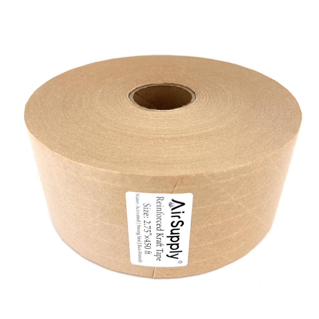 AIRSUPPLY 2.75 in x 450 ft Water Activated Reinforced Kraft Tape, 2 Rolls