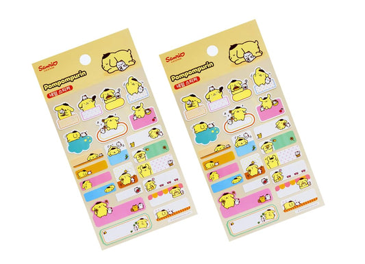 Pompompurin's Officially Licensed Name Stickers for Labeling Items - 2 Sheets - 44 Stickers