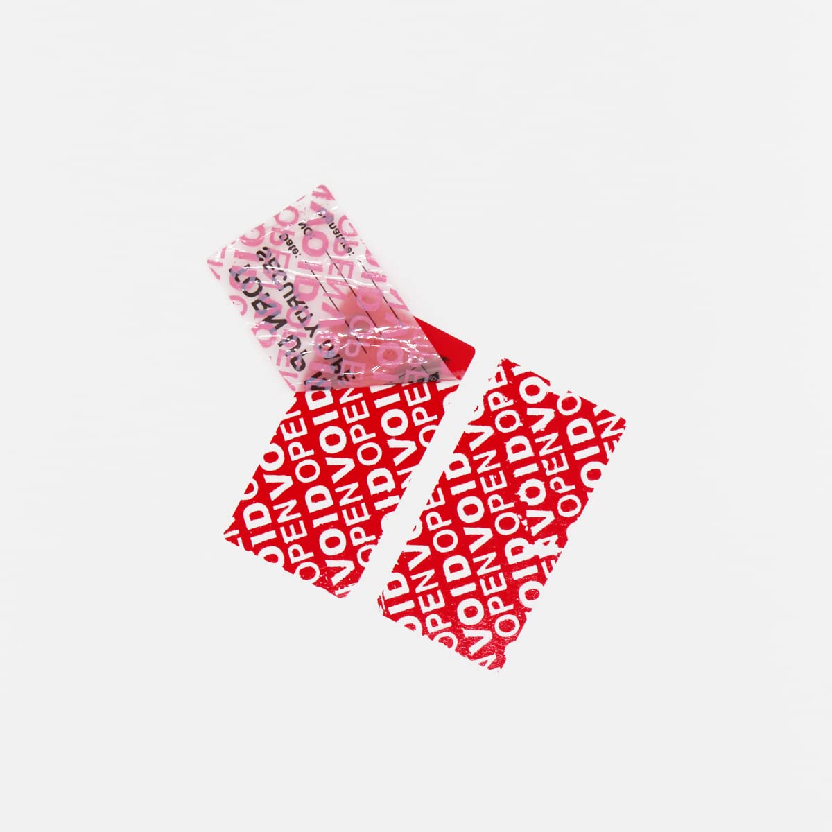 Solitary Walker 100Pcs Tamper Evident Security Labels 1x2 inch Red Complete Transfer Tamper Proof Stickers Safety Torn up Invalid Seals Tape 1 x 2 inch