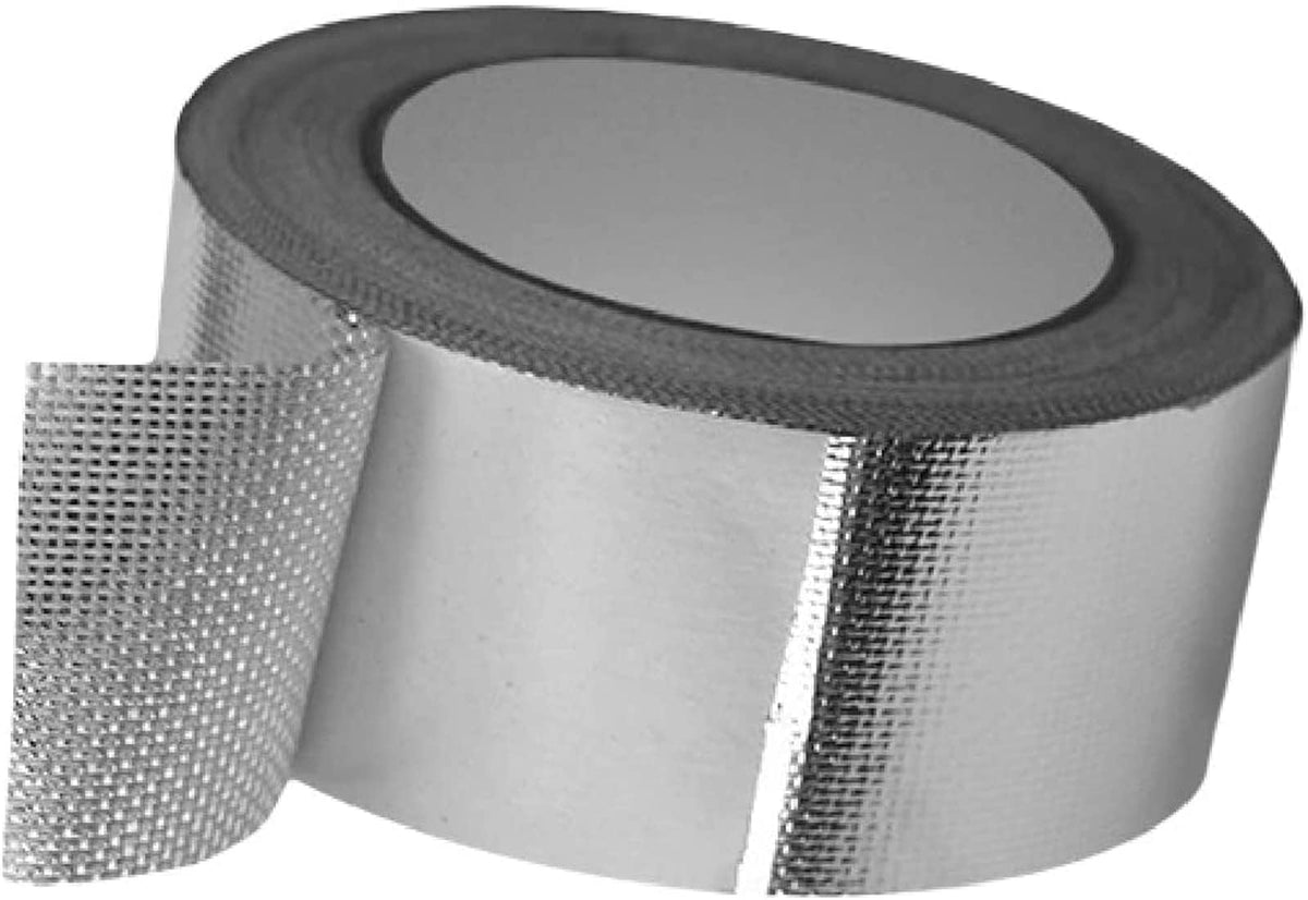 Professional Adhesive Tape for Sound Deadening Installation Finishing Sealing, Reinforced Aluminum Foil Tape (Silver Rip-Stop), 2.0 in Widen 6.0 Mils Thickness