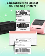 4"x3" Thermal Labels Roll for Small Business Supplies with 2" White Round Label Stickers Roll