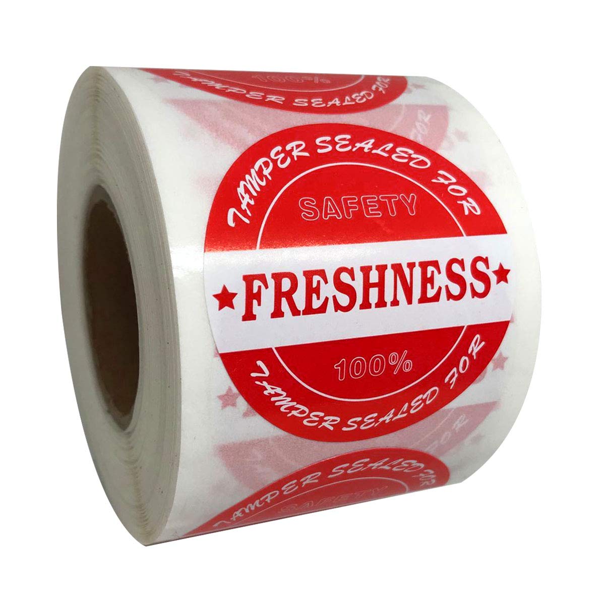 Food Delivery Tamper Evident Stickers, Sealed for Freshness Labels, 2 Inch Red Round Adhesive Stickers for Safe Food delivery (500 pcs)