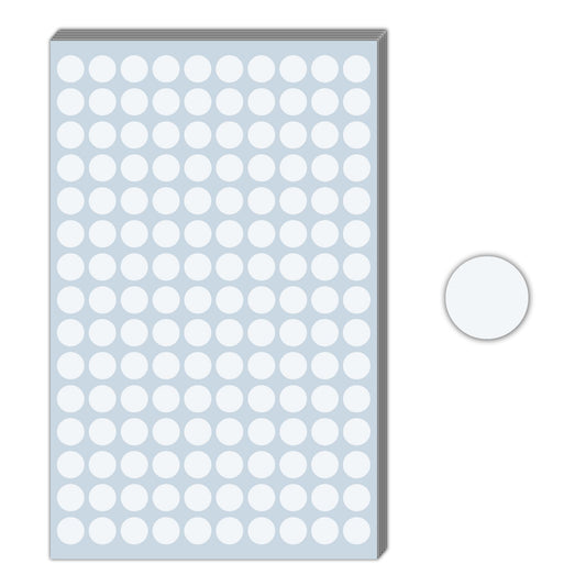 3000 Pieces, 1/2 inch - White Dot Stickers, Small Round Circle Dots Labels 3000 Pieces