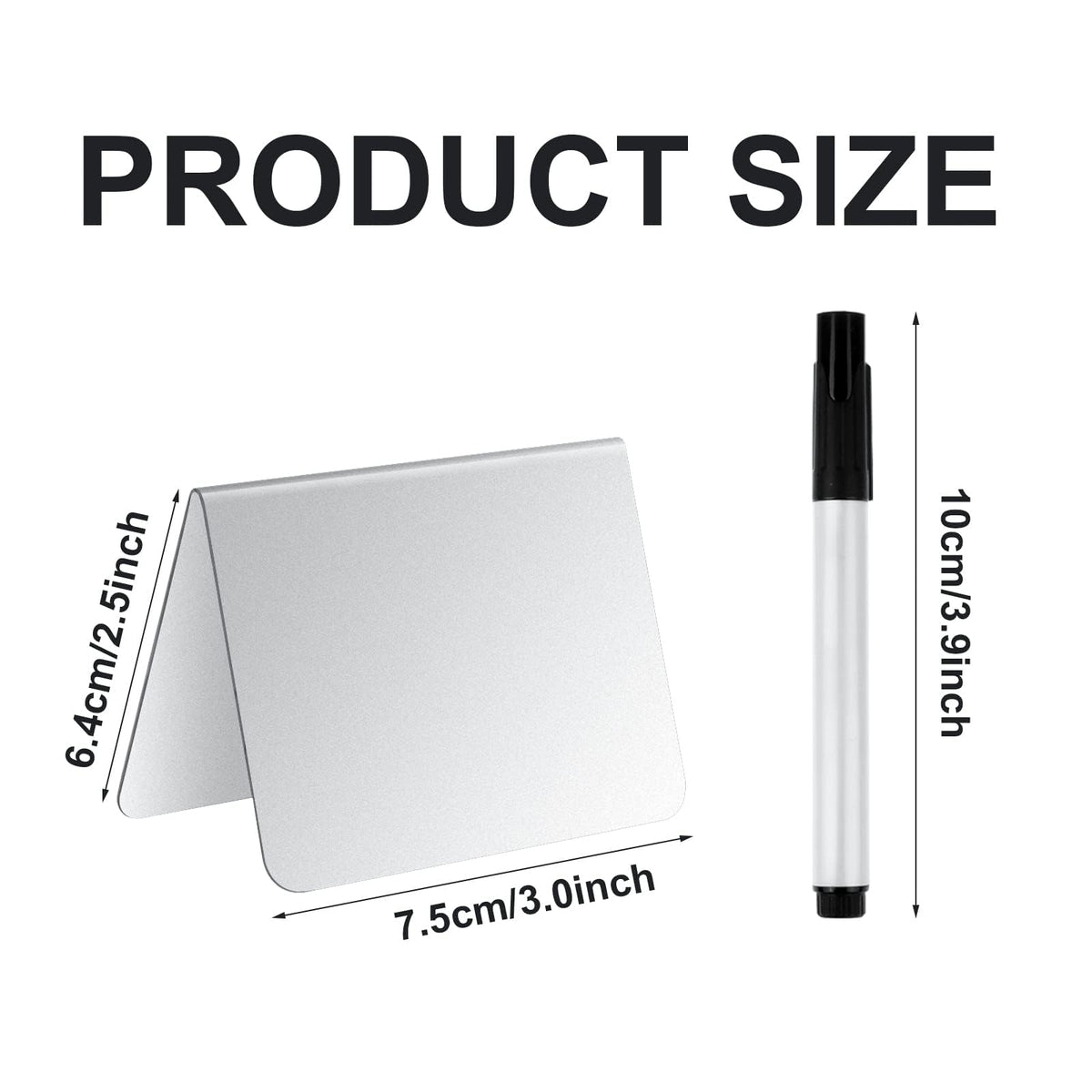 20 Pack Acrylic Mini Chalkboard Sign with Marker Pen Small Chalkboard Sign