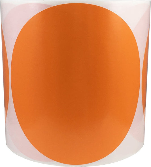 Orange Color Coding Labels for Organizing Inventory 5 Inch Round Circle Dots 500 Total Adhesive Stickers On A Roll Orange