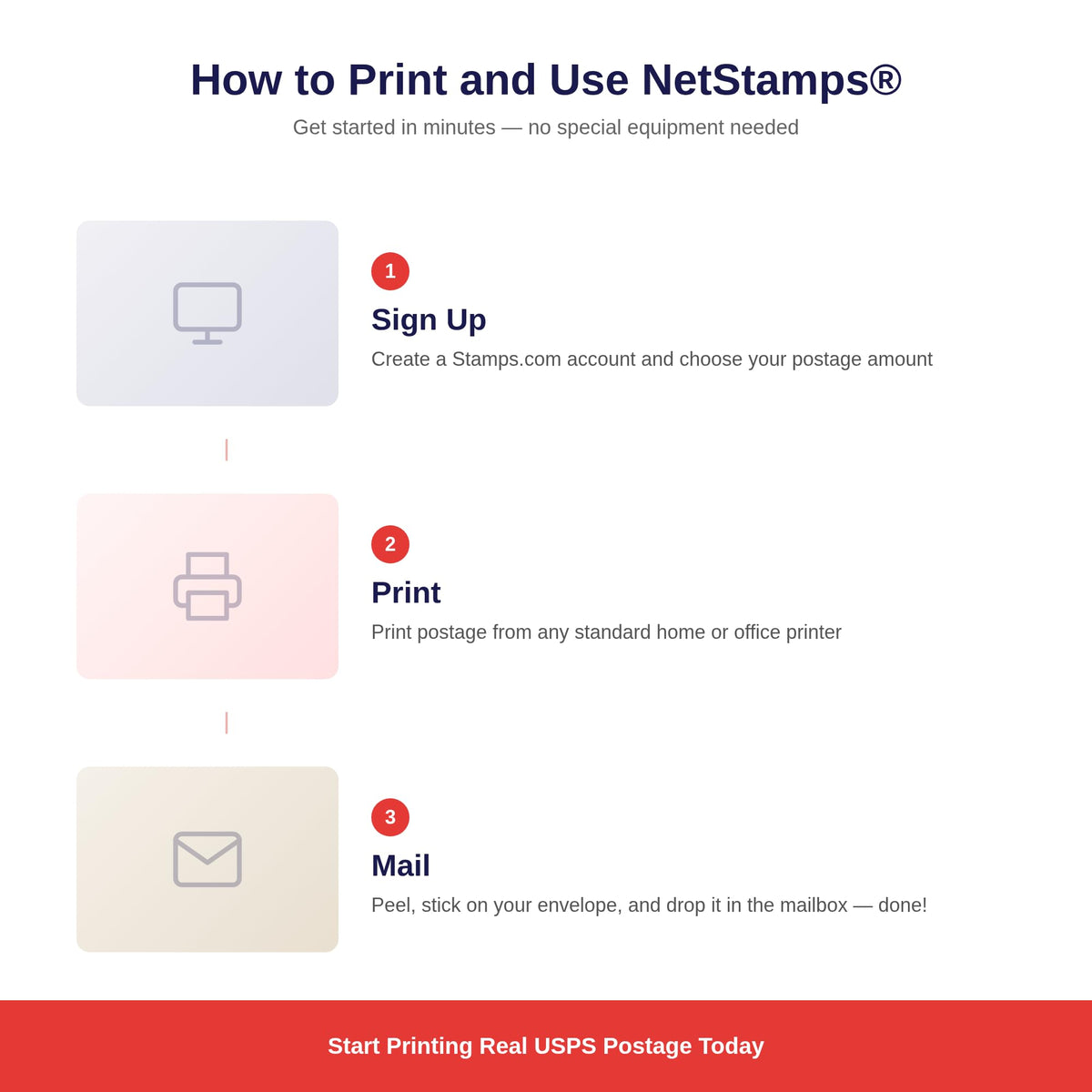 NetStamps Printable Postage Stamps, Hawksbill Turtle, 50 Sheets