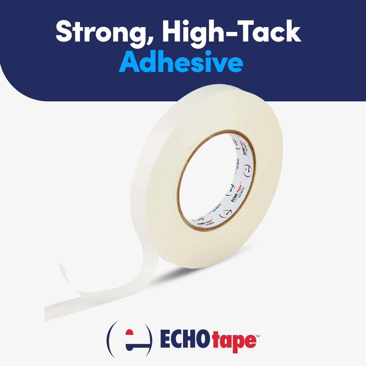 ECHOtape DC-T274A General Purpose Frosted Clear Double Sided Tape for Mounting & Bonding | Double Sided Tape for General Purpose Bonding | Thin Adhesive Tape, 1.89 in x 54.6 yds 1.89 in x 54.6 yds / 48mm x 50m