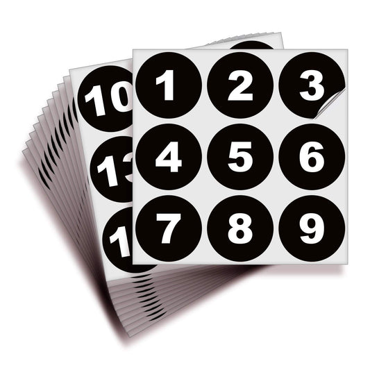 iSYFIX Black Consecutive Number Stickers – 1 to 100, 2-inch, 1 Set – Vinyl Self Adhesive Premium Decal, Ideal for Inventory, Storage, Organizing, Boxes, Bins, Toolbox, Lockers & More, Indoor/Outdoor
