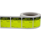 Two sheets of 2x2 inch veterinary medication labels with 250 stickers each, , for IV medication labeling.