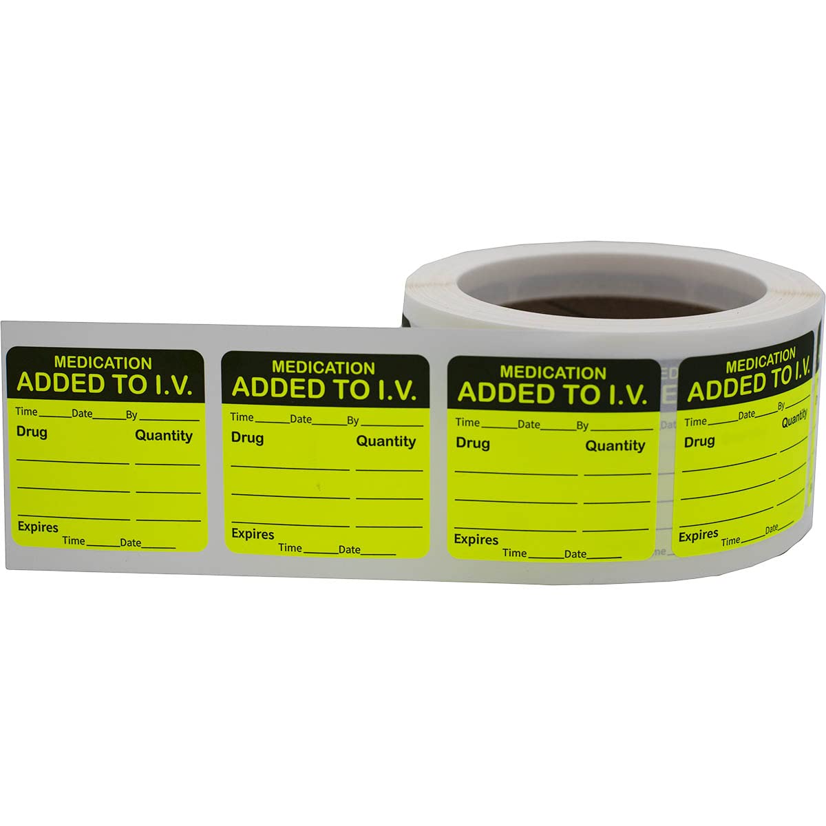 Two sheets of 2x2 inch veterinary medication labels with 250 stickers each, , for IV medication labeling.