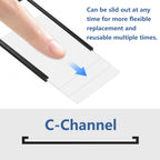 TOTiyea C Channel Magnetic Label Holders 2" x 4" 10 Pack with Paper Inserts