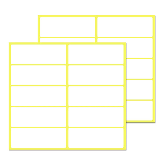 300 Pieces - White Sticky Labels to Write On, Blank Stick On Adhesive Stickers for Labeling - 2.75" x 1" 300 Pieces