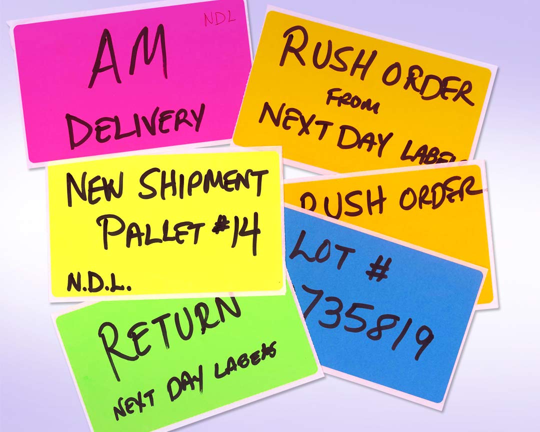 NextDayLabels 500 Rectangle Stickers, Color Coding Labels Roll, (3" x 5") Fluorescent Pink