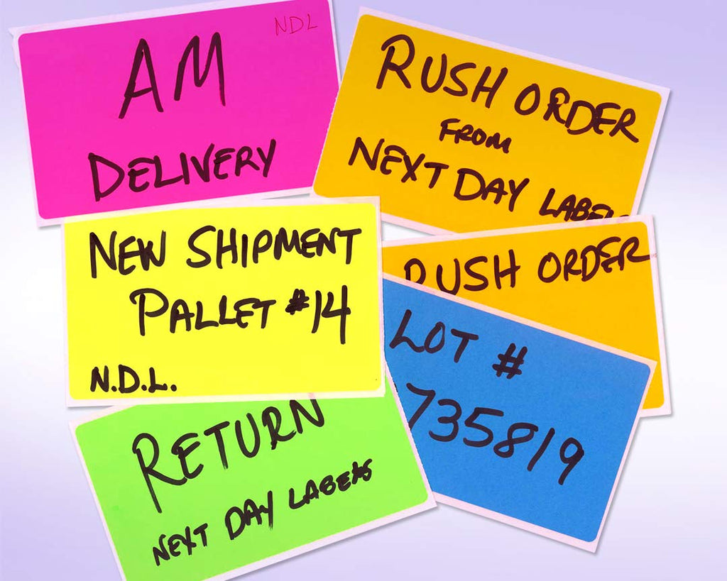 NextDayLabels 500 Rectangle Stickers, Color Coding Labels Roll, (3" x 5") Fluorescent Green