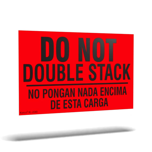 Kenco 3" X 5" Do not Double Stack Bilingual English Spanish Shipping Label Stickers -500 Labels Per Roll 1 PACK