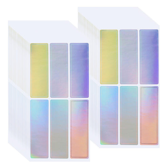 ONLYKXY Laser Sticker Paper Big Name Stickers Non-tearable Holographic Label Paper for Name Tag Daycare Labels,Rainbow Color (240, 22x63mm/0.86x2.48) 240