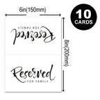 Wedding & Party Reserved Signs - 10 Pack, 4 x 6 Inches