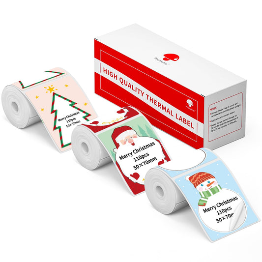 M110 Labels, 110 pcs x 3 Rolls,Adhesive Chris Label Compatible with Phomemo M100/M110/M120/M200/M220/M221 Label Maker Printer, Ideal Stickers for Gifts, DIY, 1.96"x2.75"(50x70mm),330 Pcs in Total