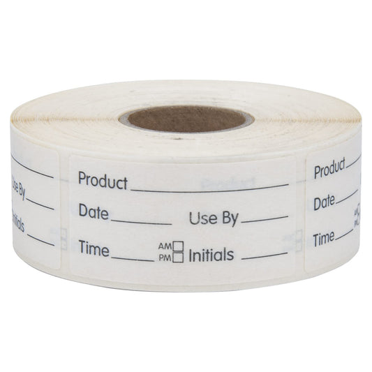 L LIKED 500 Stickers Use by 1 x 2 Inch Dissolvable Food Storage Labels for Containers Black