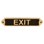Sam Star Brass Metal Exit Door Sign Plaque |Traditional| Easy DIY Installation Plaques for Push, Pull, Parking (EXIT)