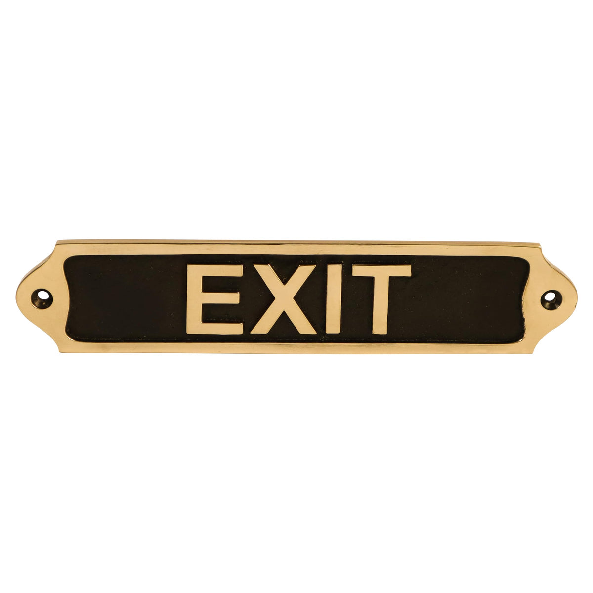 Sam Star Brass Metal Exit Door Sign Plaque |Traditional| Easy DIY Installation Plaques for Push, Pull, Parking (EXIT)