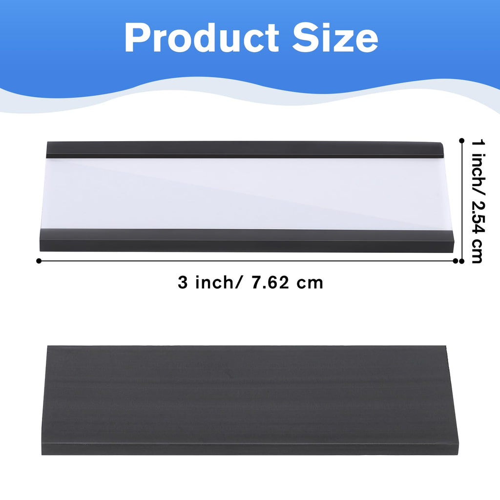 MaxGear 100 Pack C Channel Magnetic Label Holders, 1 x 3" 1"x3"