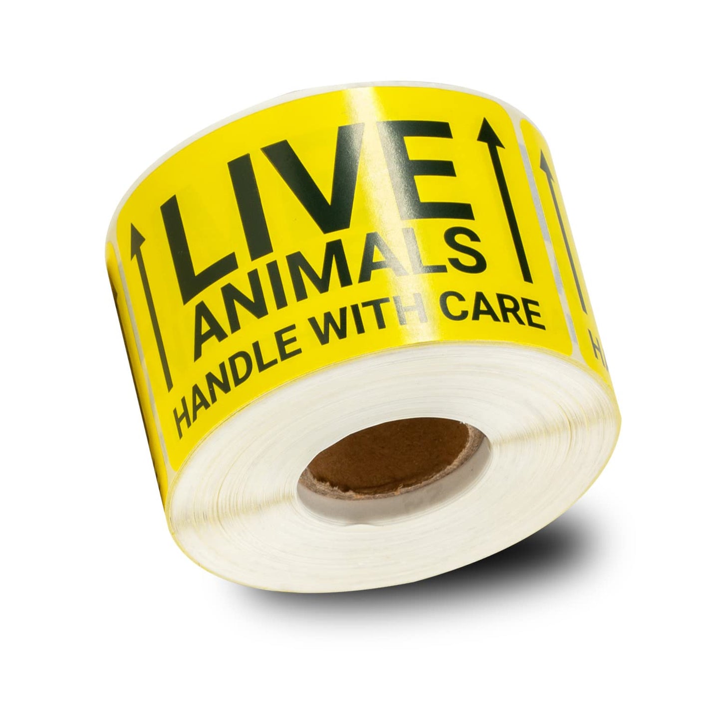300 Live Animal Stickers for Shipping, 2 x 3 inch Live Animals Stickers for Handling Instructions/This Side Up Arrow/Fragile Warning - 1 Roll of 300 Labels 3 x 2 inch Handle with Care: Live Animals