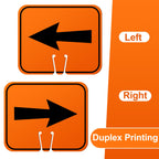 Geetery 6 Pcs Traffic Arrow Orange Detour Signs, Left & Right