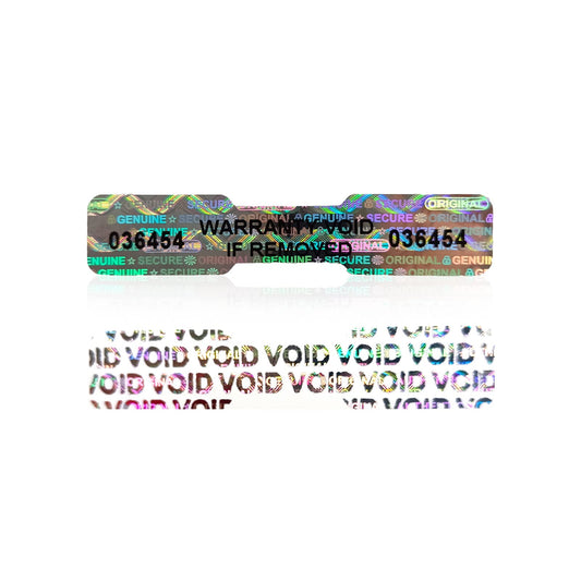 Hologram Tamper Evident Stickers, Void High Security Sticker, DogBone Warranty Tamper Proof Sealing Labels, Unique Sequential Serial Numbering (2Inch X 0.4Inch,GQYH) (120) 120