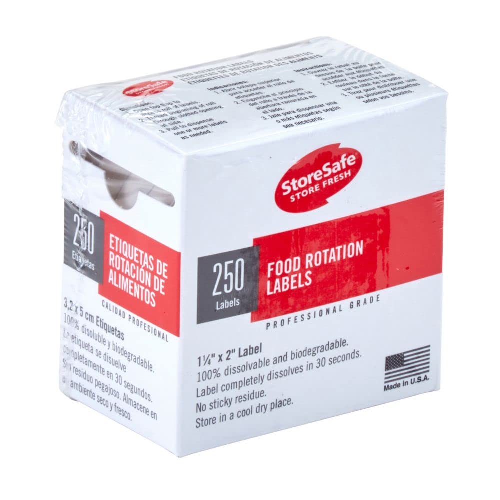Cambro 1252SLB250 Dissolvable Label - Food Rotation Labels -
