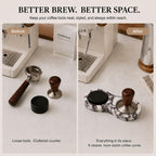 Marble Espresso Tamper and Distributor Holder, 2 Slots